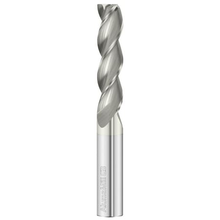 3-Flute - 37.5° Helix - 3833 AlumaMill G3 HP End Mills, FC5, RH Spiral, Square, Extra-Long, 5/8